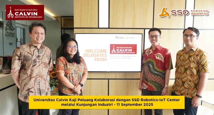 Universitas Calvin Kaji Peluang Kolaborasi dengan SSD Robotics-IoT Center melalui Kunjungan Industri